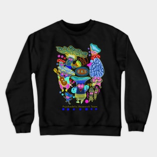 Psychedelic Research Team - Magic Mushroom Hippie Crewneck Sweatshirt